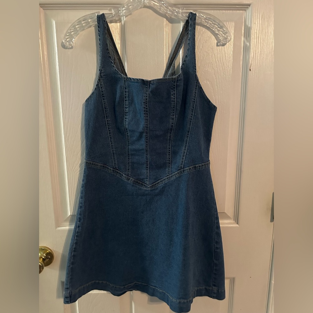 Forever 21 by SHEIN Dark Blue Denim Dress